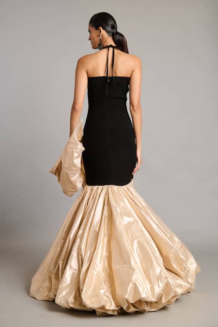 Siddartha Tytler Gold Bauble Bow Gown 