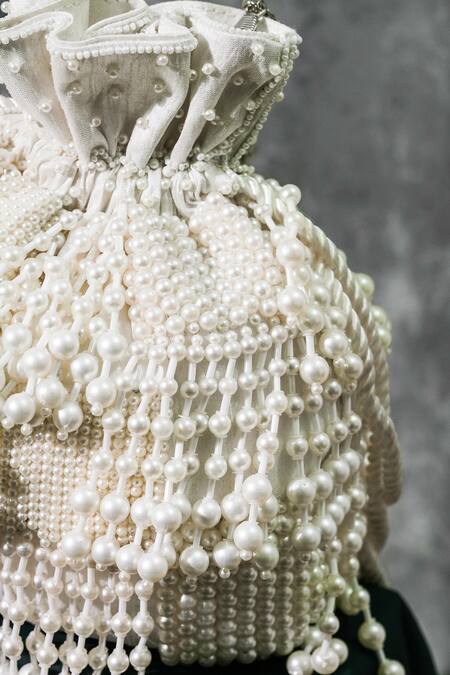 Buy The Purple Sack White Pearls Ponanza Potli Online at Aza Fashions Buy_The Purple Sack_White Pearls Ponanza Potli _Online_at_Aza_Fashions
