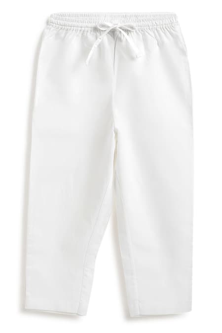 Shop_Tiber Taber_Green Cotton Striped Kurta And Pyjama Set _Online_at_Aza_Fashions