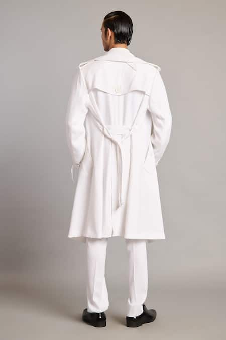 Shop_Siddartha Tytler_White Microfiber Formal Pant _at_Aza_Fashions