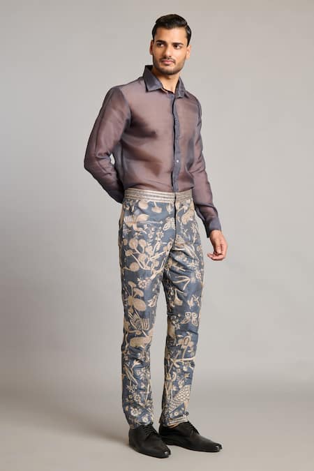 Buy Siddartha Tytler Black Organza Charcoal Sheer Shirt Online at Aza Fashions Buy_Siddartha Tytler_Black Organza Charcoal Sheer Shirt _Online_at_Aza_Fashions