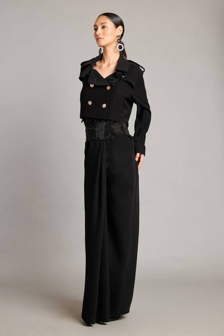 Siddartha Tytler_Black Crystal Kamarbandh _Online_at_Aza_Fashions