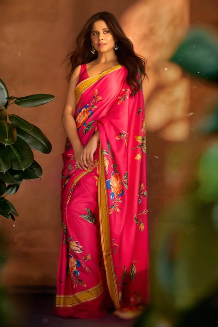 Irrau by Samir Mantri Anaya Floral Print Saree 