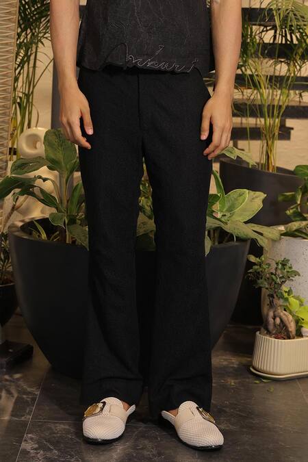 Ankur J_Black Cotton Designer Tshirt _Online_at_Aza_Fashions