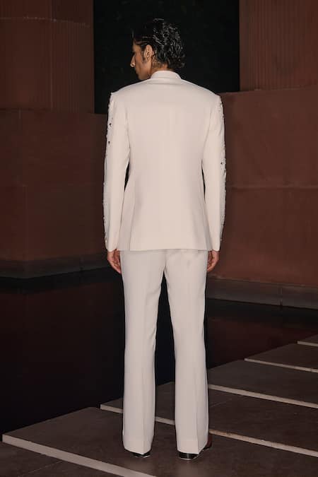 Contrast By Parth Moondust Hand Embroidered Bandhgala Set 