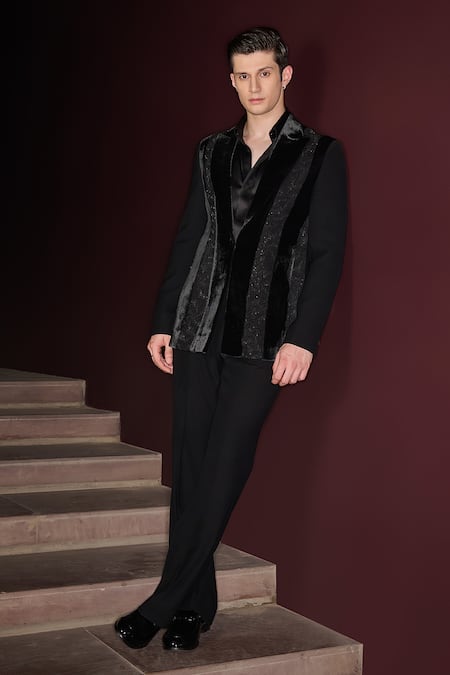 Contrast By Parth Velric Designer Tuxedo Set 