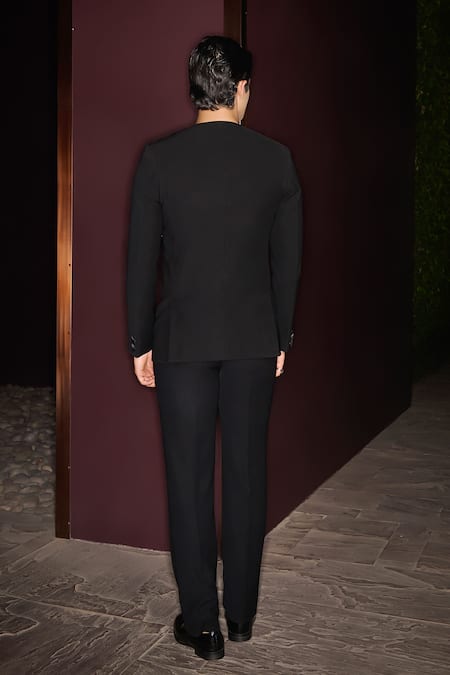 Contrast By Parth Velmor Hand Embroidered Tuxedo Set 