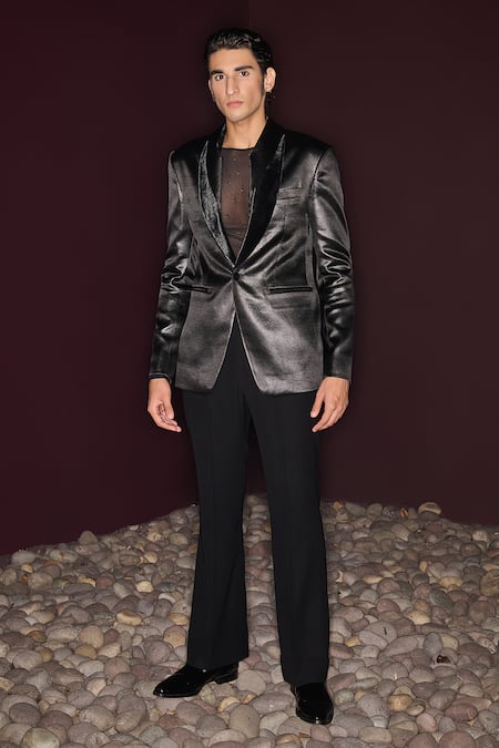 Contrast By Parth Designer Elan Tuxedo Set 