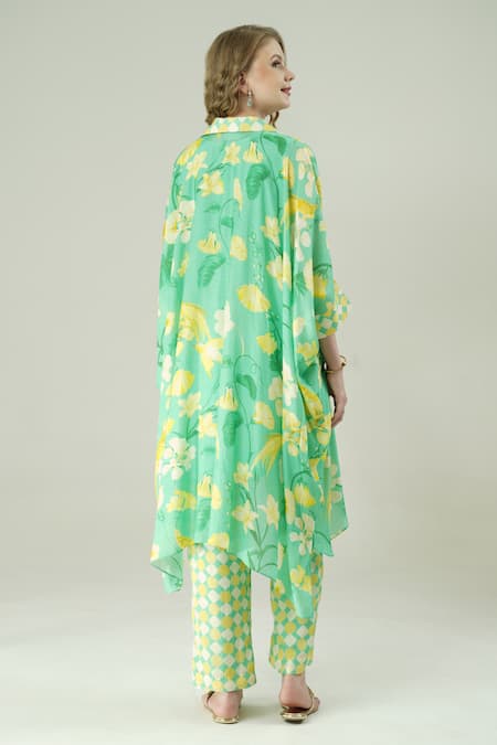 Surabhi Arya Floral Print Kaftan & Pant Set 