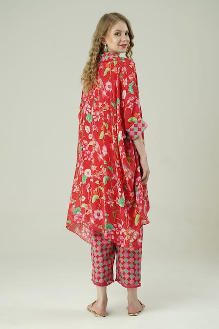 Surabhi Arya Floral Print Kaftan & Pant Set 