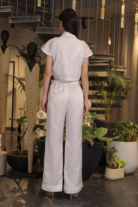 Ankur J White Designer Jacket & Pant Set 