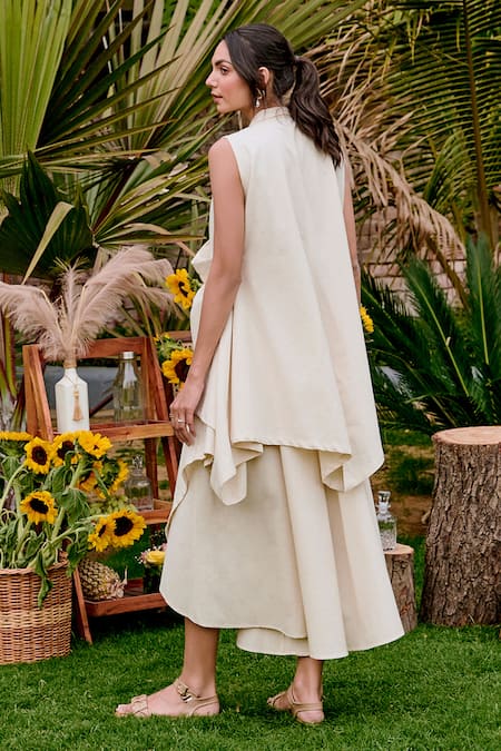 House Of Fett Ivory Fes Cotton Co-ord Set 