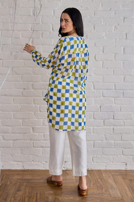 Taro Block Printed Multicolour Shirt 