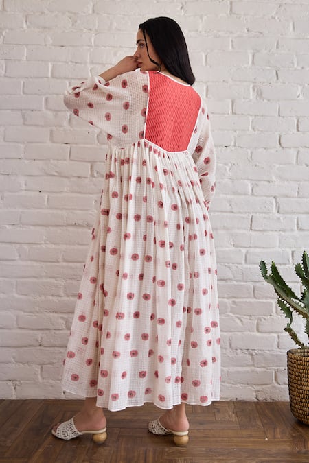 Taro Hand-Block Print Roselle Dress 