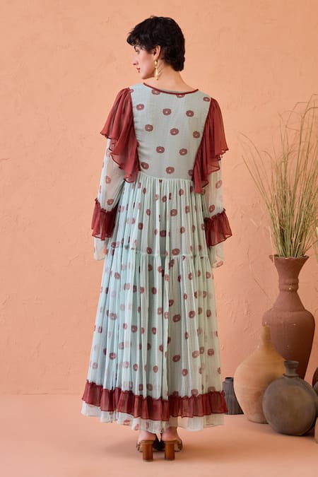 Taro Wildflower Ruffles Dress 