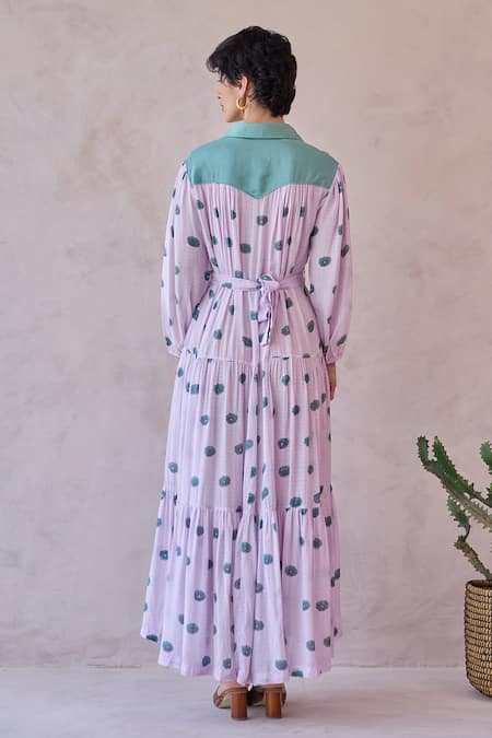 Taro Lilac Dot Meadow Dress 