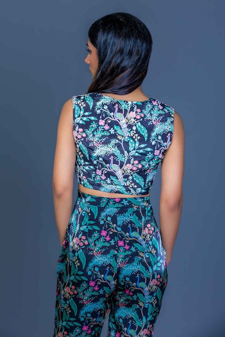 Damoiselle Midnight Peacock Charm Coord Set 