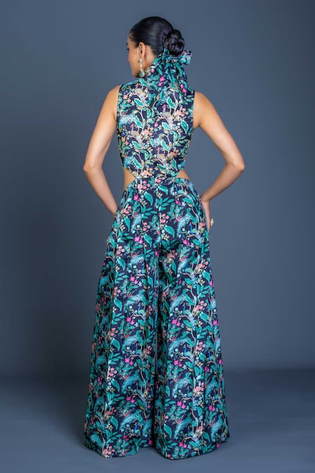 Damoiselle Peacock Mirage Cutout Jumpsuit 