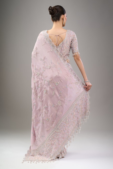 Kalighata Lilac Marbella Saree Set 