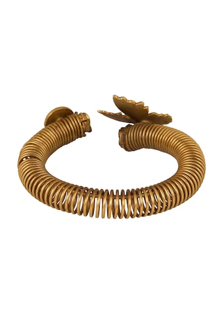 Shop AK-OK Gold Plated Flamingo Love Bracelet at Aza Fashions Shop_AK-OK_Gold Plated Flamingo Love Bracelet _at_Aza_Fashions