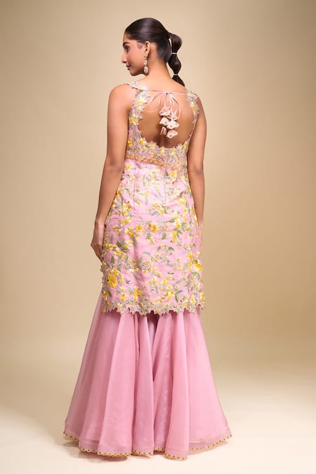 Anushree Reddy Malaika Pink Sharara Set 