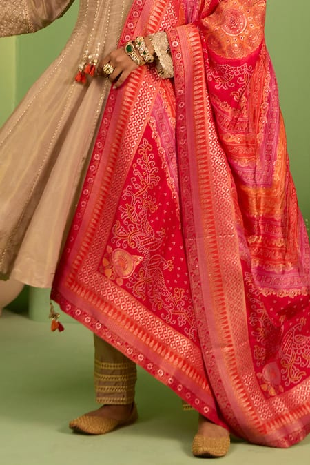 Shop House Of Armuse Brown Silk Gota Patti Round Neck Nyomi Suit Set Online at Aza Fashions Shop_House Of Armuse_Brown Silk Gota Patti Round Neck Nyomi Suit Set _Online_at_Aza_Fashions