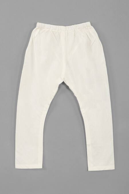 Little Brats_Maroon Cotton, Silk Embroidery Kurta Set With Monkey _at_Aza_Fashions