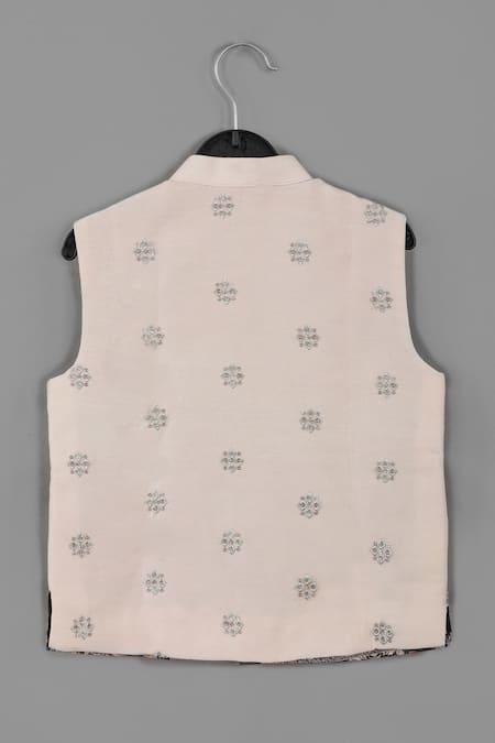 Buy_Little Brats_Pink Cotton, Silk, Muslin Zari, Embroidery Powder Kurta Set 