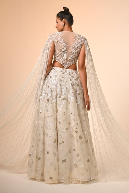 COUTURE BY NIHARIKA Ivory Designer Lehenga Set 