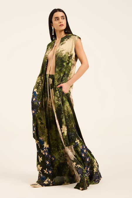 Buy Ruhr India Multi Color Satin Beads Kujaku Jacket Set Online at Aza Fashions Buy_Ruhr India_Multi Color Satin Beads Kujaku Jacket Set _Online_at_Aza_Fashions