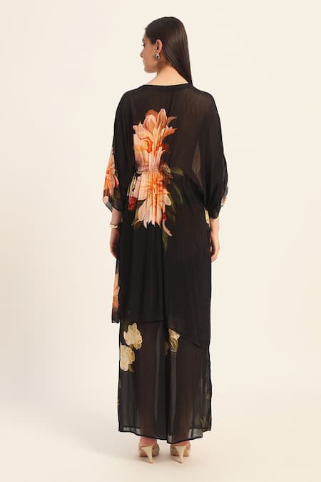 Ruhr India Floral Print Kaftan Set 