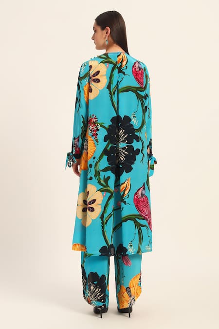 Ruhr India Floral Print Yoko Kurta Set 