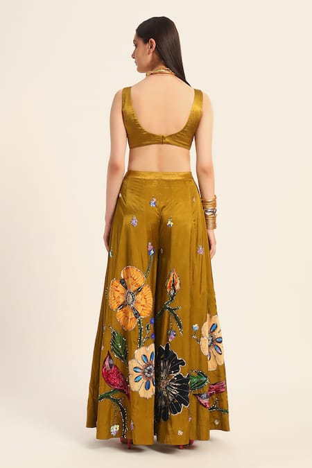 Ruhr India Ochre Yellow Inaya Sharara Set 