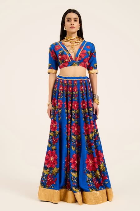 Ruhr India Naomi Hand Embroidered Lehenga Set 