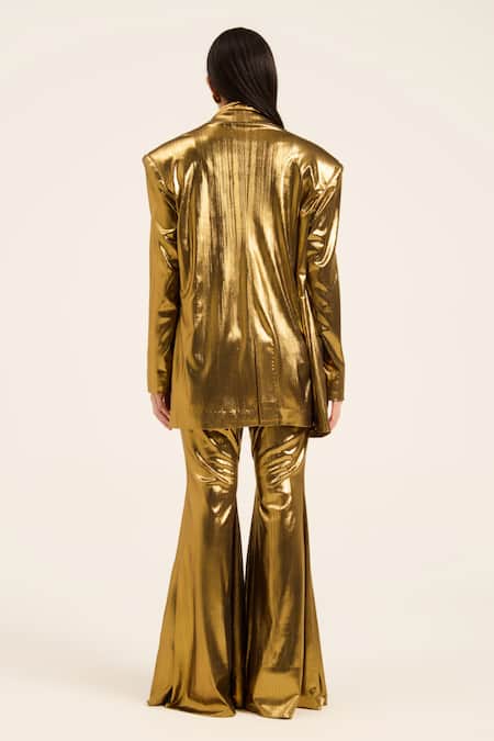 Ruhr India Miyu Gold Blazer Set 