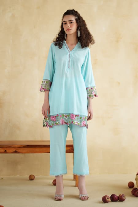 172 Threads Breeze Blue Co-Ord Set 