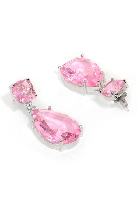 Buy Ruby Raang Pink Doublet Earrings Online at Aza Fashions Buy_Ruby Raang_Pink Doublet Earrings _Online_at_Aza_Fashions
