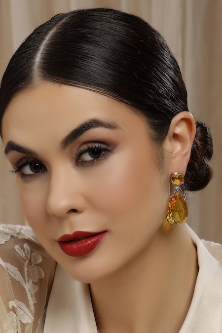Ruby Raang Yellow Doublet Earrings 