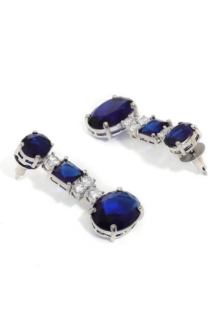 Buy Ruby Raang Blue Crystals, Stones Embellished Necklace Set Online at Aza Fashions Buy_Ruby Raang_Blue Crystals, Stones Embellished Necklace Set _Online_at_Aza_Fashions