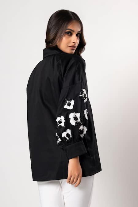 That Thing You Love Jardin Fleur Black Shirt 