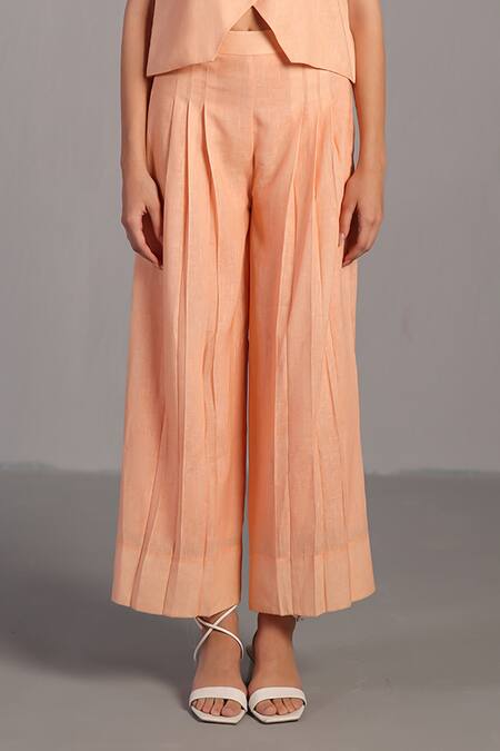 Clos_Orange Notched Neck, Bright And Yellow Designer Set _at_Aza_Fashions