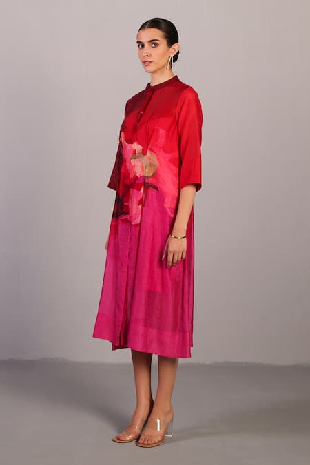 Clos Fuchsia Pink Designer Dress 