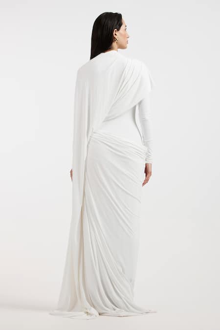 Deme By Gabriella Designer Off White Gown 
