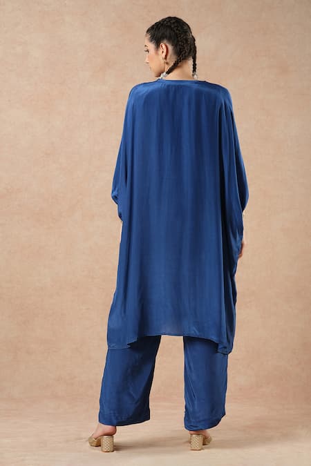 Dori & CO. Sapphire Blue Silk Crepe Set 