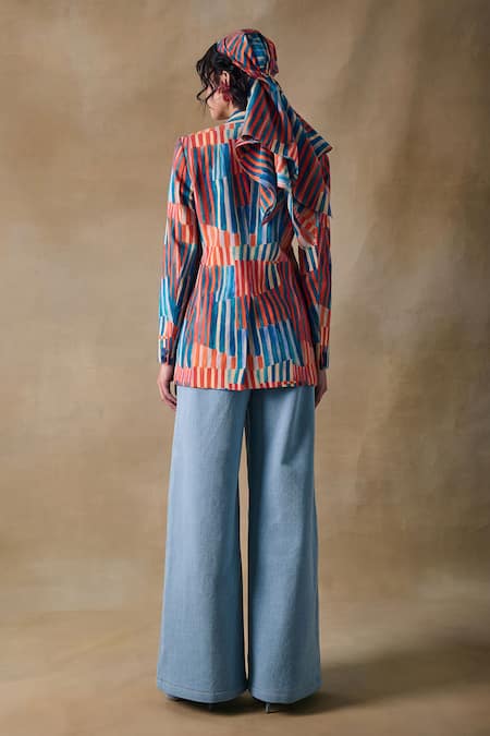 Pocketful Of Cherrie Hand Drawn Stripe Blazer 