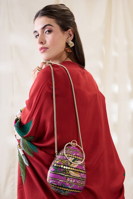 Soup By Sougat Paul Aarani Embellished Clutch Bag 