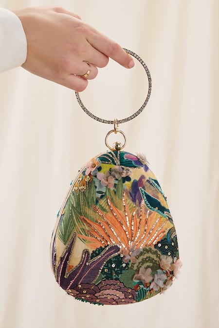 Soup By Sougat Paul Embroidery Kaira Embellished Clutch Bag Online at Aza Fashions Soup By Sougat Paul_Embroidery Kaira Embellished Clutch Bag _Online_at_Aza_Fashions