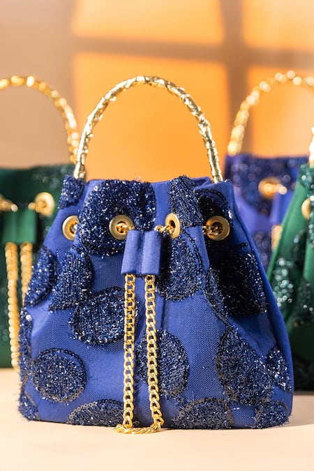 Be Chic Designer Satin Bucket Bag 