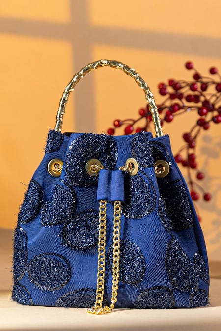 Be Chic Designer Satin Bucket Bag 