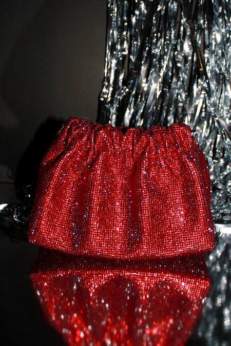 Buy_Be Chic_Red Chic Crystal Potli Bag_Online_at_Aza_Fashions